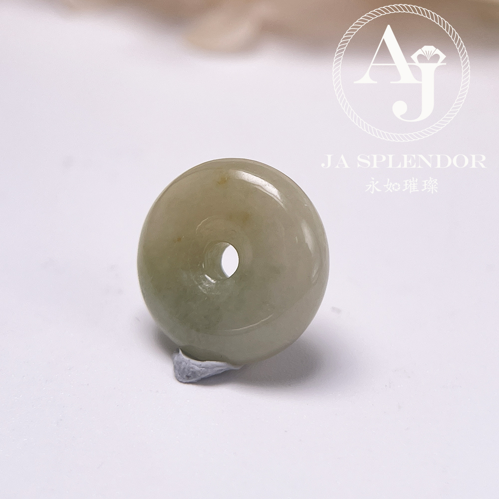 JN-493 天然翡翠A玉 秋香黃小平安扣