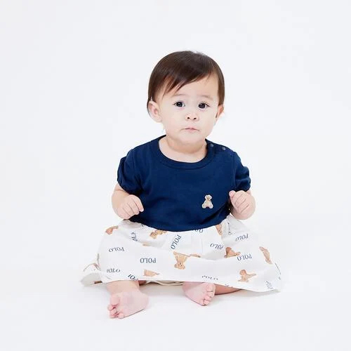 🇯🇵預訂 日本直送🇯🇵Polo Baby小熊刺繡滿印短袖包屁裙