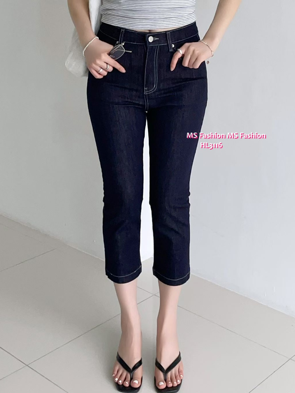 HL3116 韓國👖Howluk8分闊筒牛