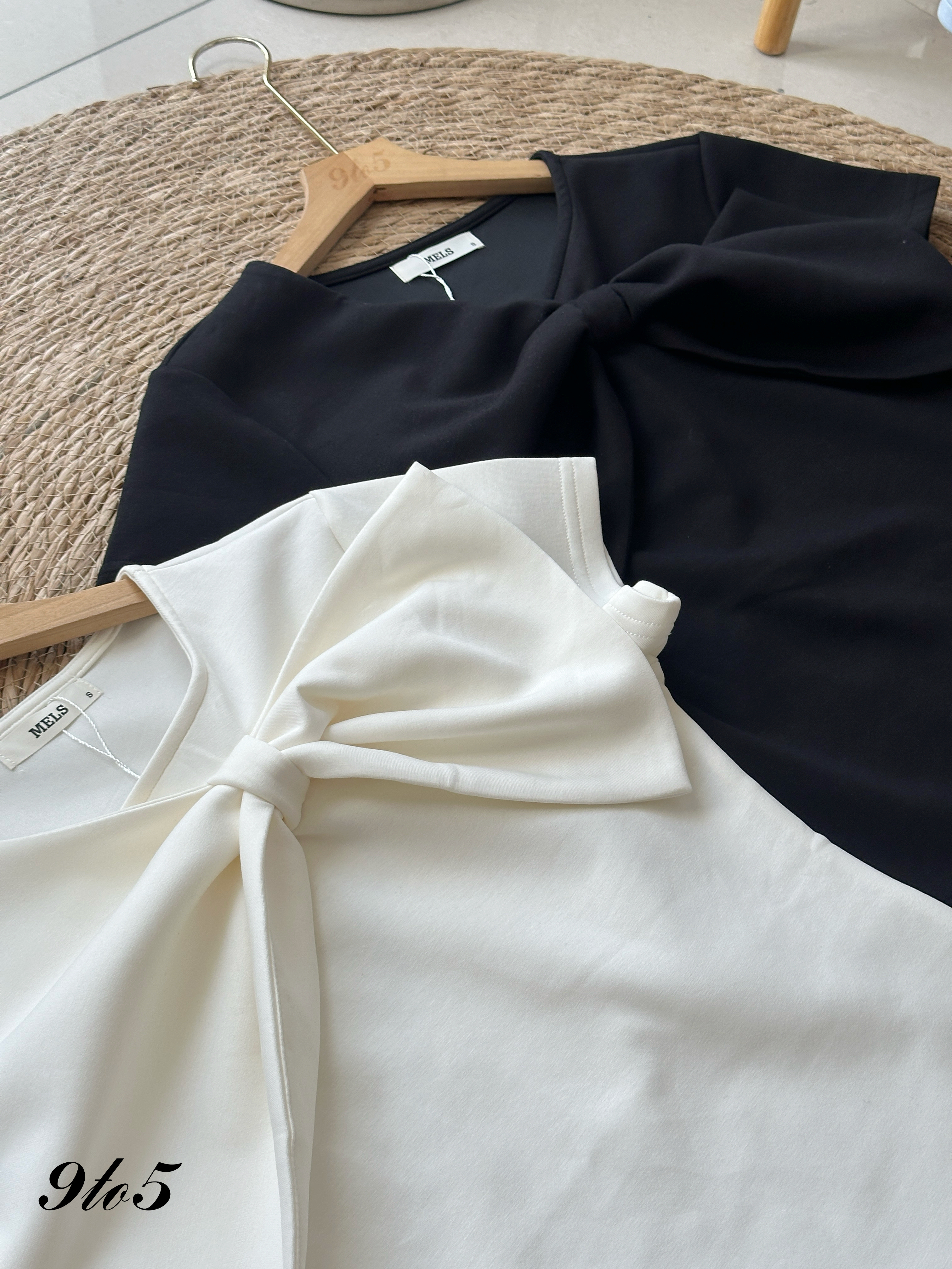 T4223 Short Sleeve Bow-knot Top - 4 Colors 