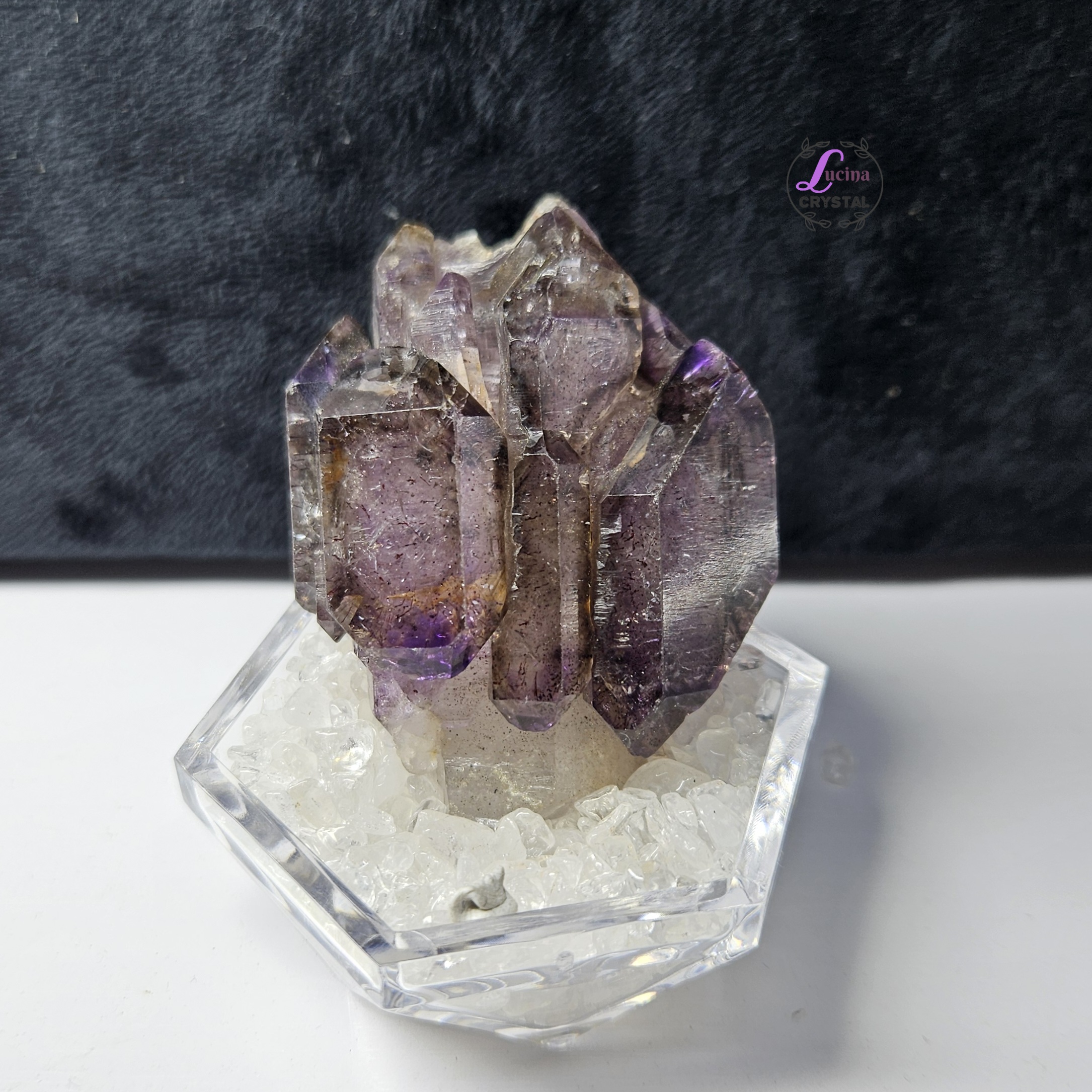 (Co#J327) 超級七骨幹原礦石/ Natural Super Seven Elestial  Quartz