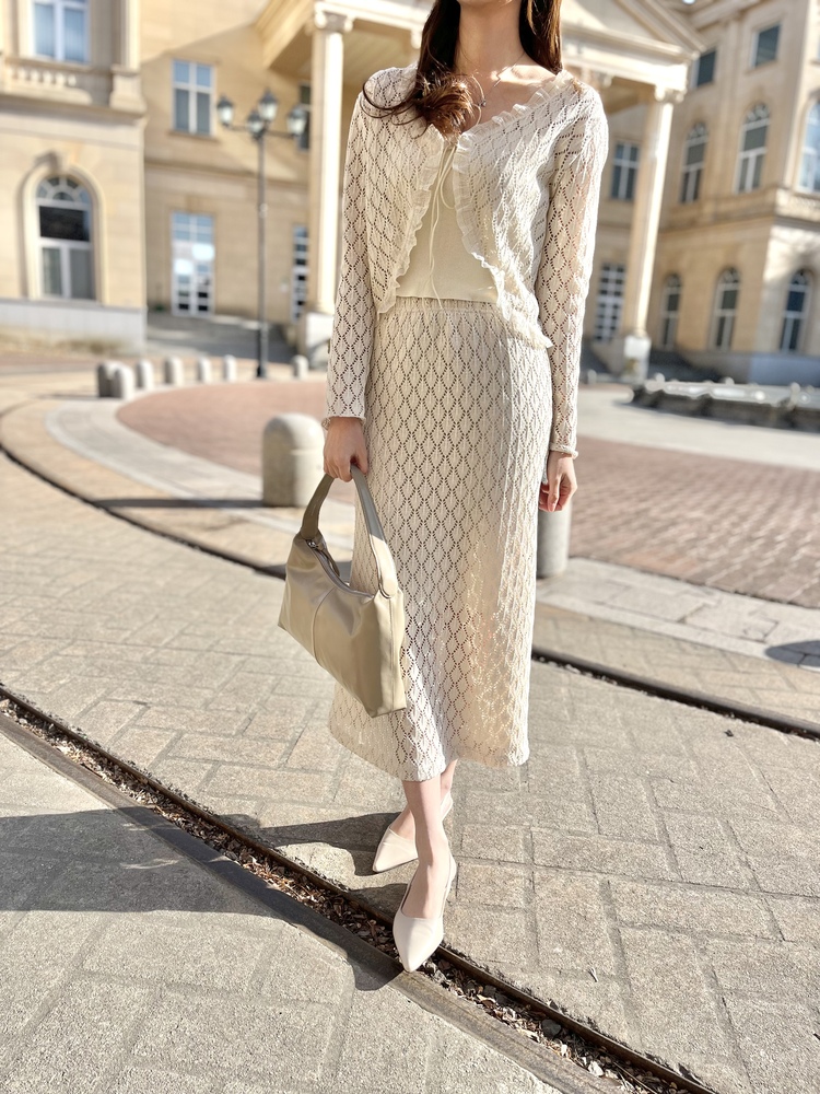 The Lacie Cardigan Set (Ivory)