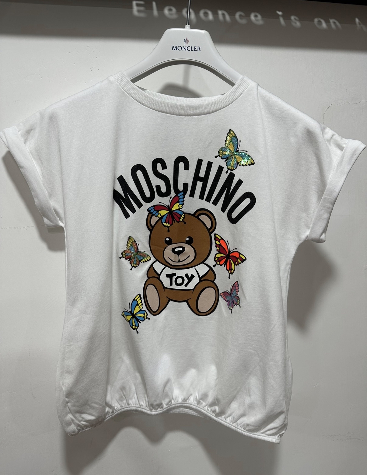 Moschino Kids  珠片蝴碟熊 sz 12