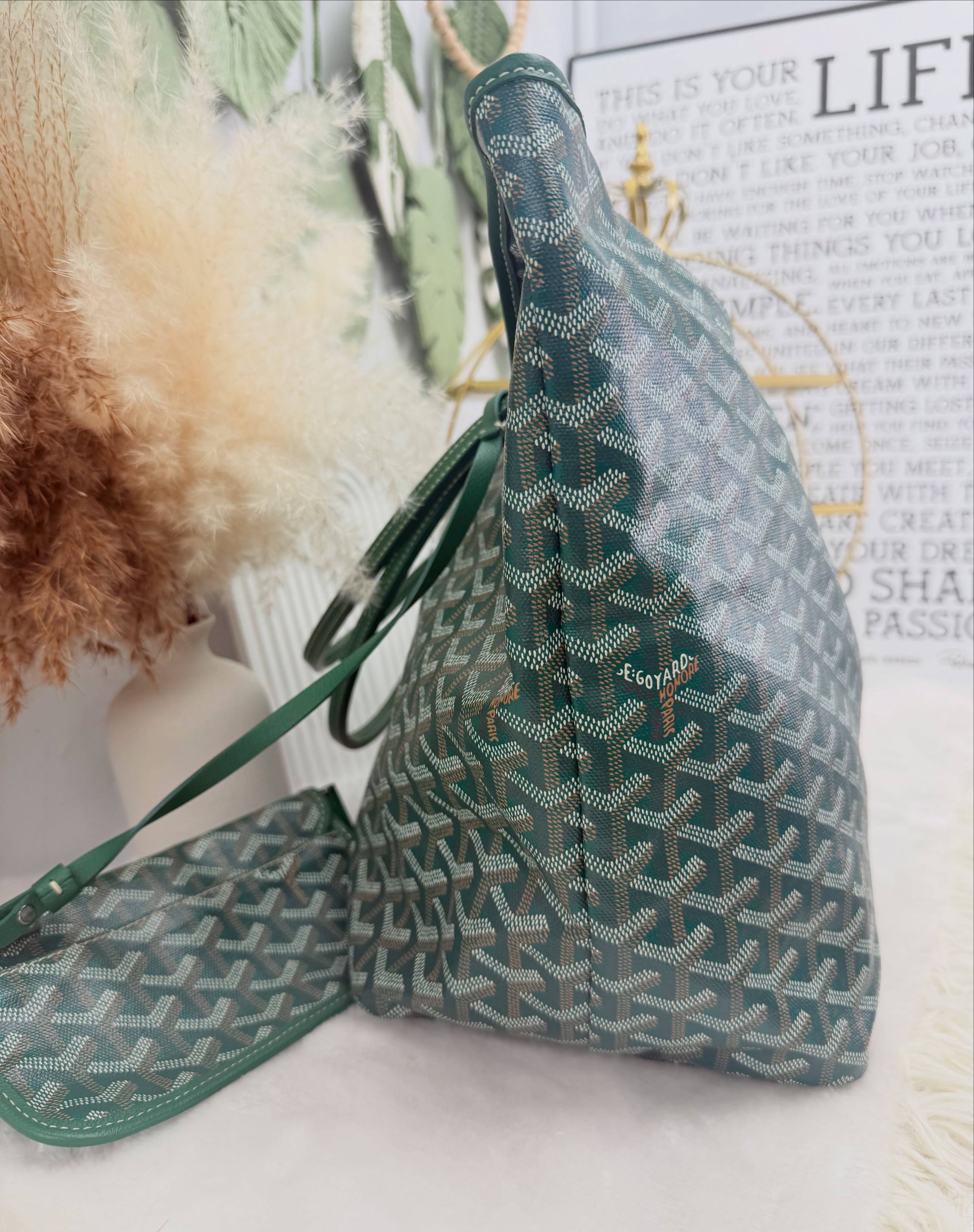 Goyard 👜 PRE OWNED 🛍️Saint Louis GM Tote💚 