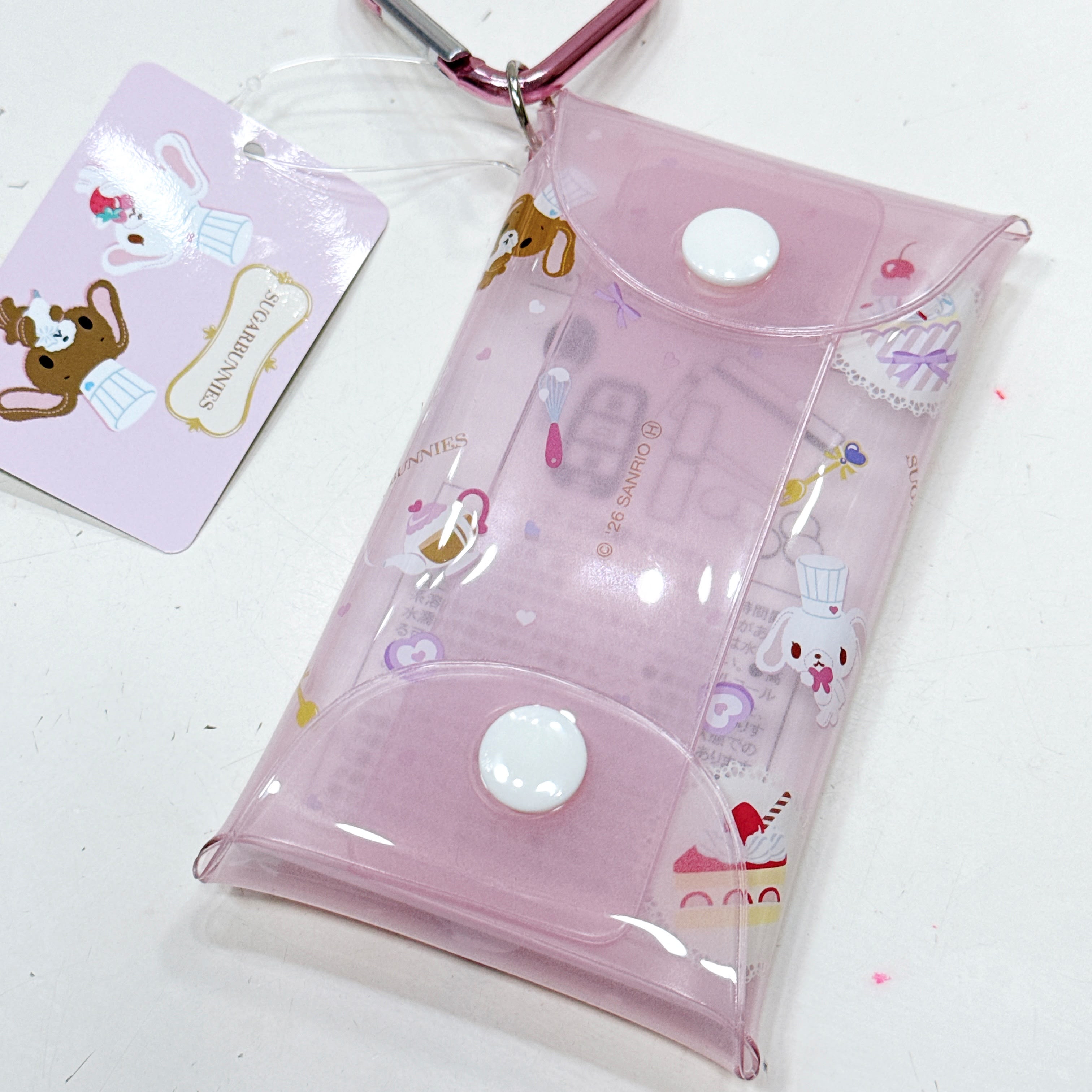 日本直送Sugarbunnies 化妝袋髮夾透明雜物袋眼鏡盒連眼鏡布