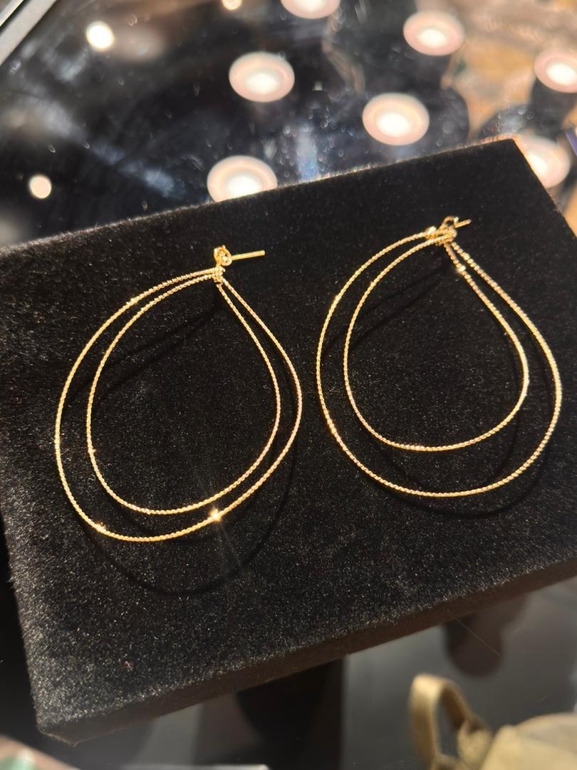 Eclat Double Loop Stud Earrings