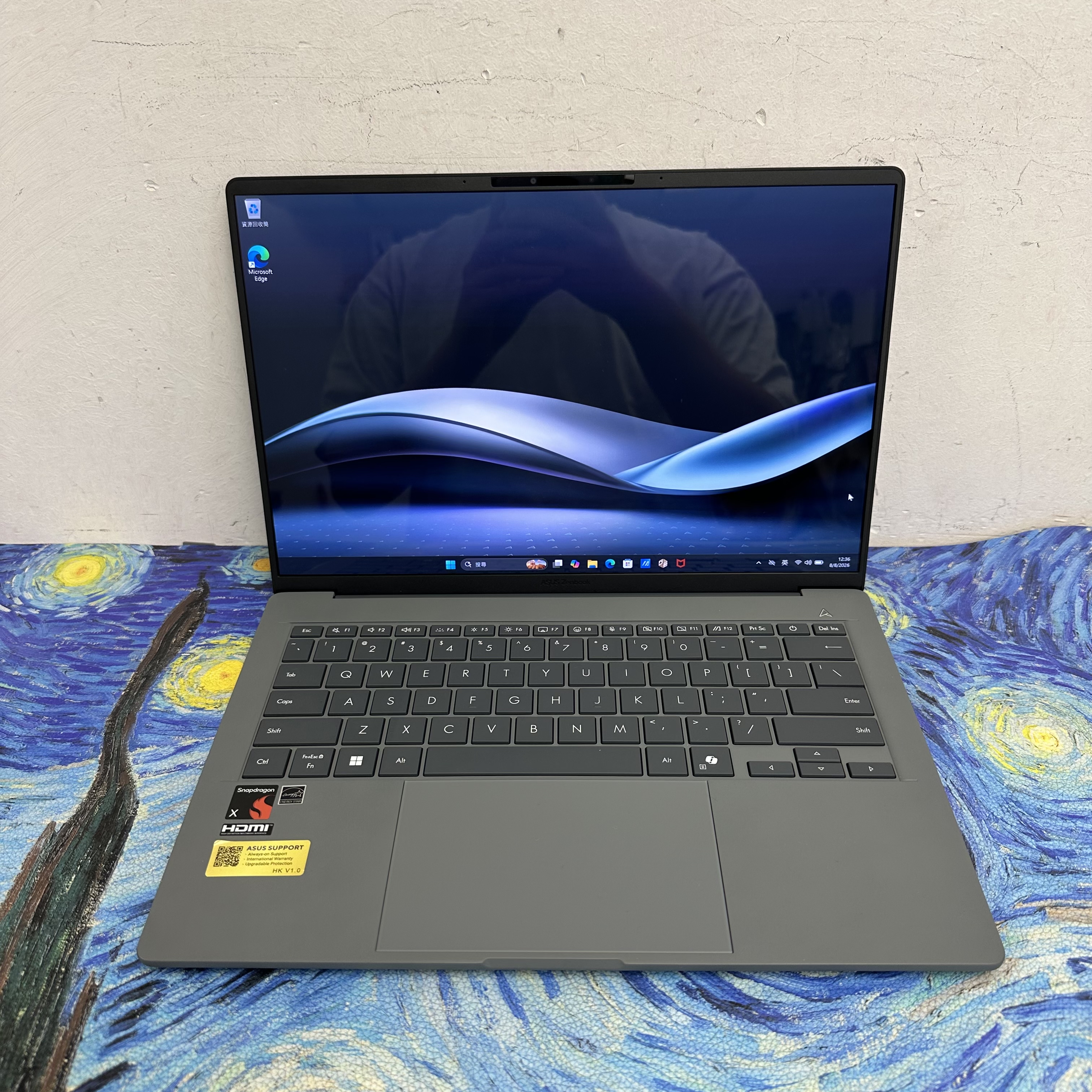 #6083 重量980克 Asus Zenbook A14 14寸2.8K OLED 120Hz Mon Snapdragon CPU/32GB Ram/1TB SSD /Laptop / Notebook / Tablet / YouTube / Netflix / Win11/ Office / Work / PC