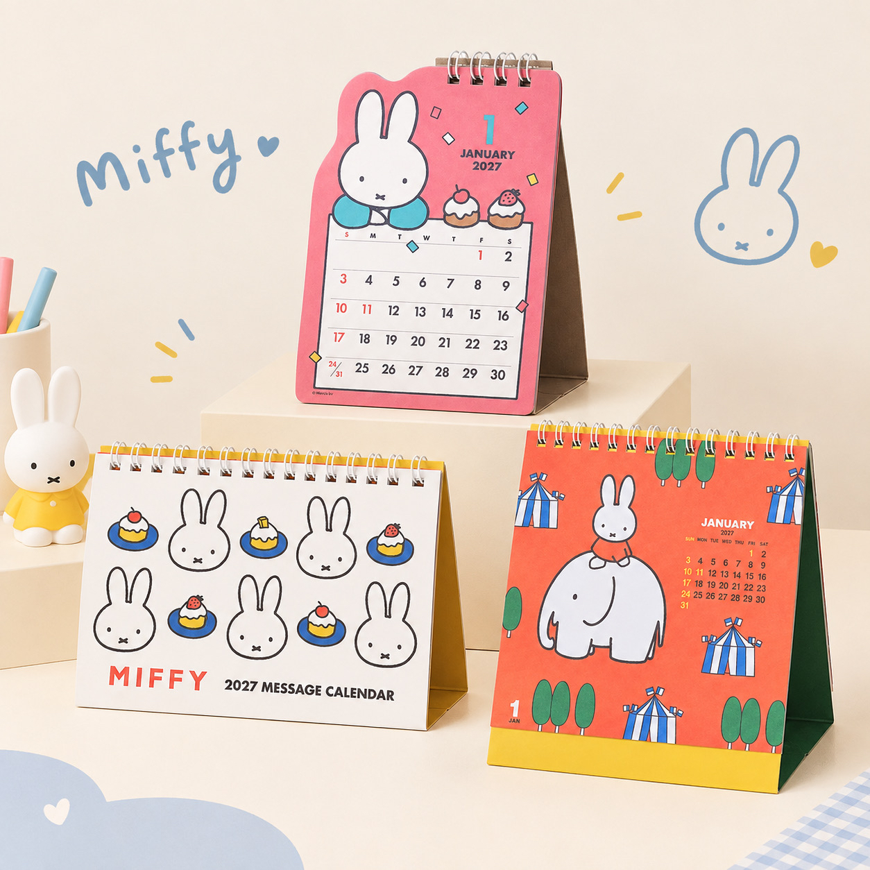 Miffy 2027座枱月曆