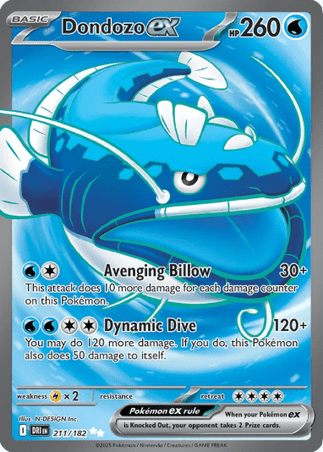Pokemon TCG Destined Rivals - Dondozo EX-211/182