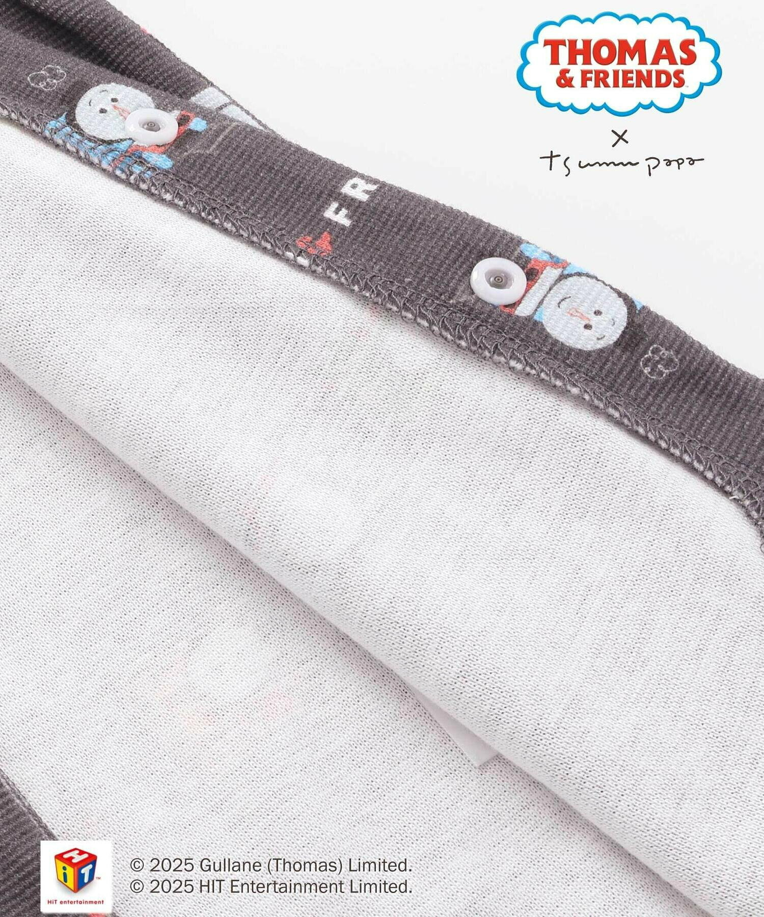 🇯🇵預訂 日本直送🇯🇵Slap Slip Baby x Thomas系列兩色小火車滿印口袋短袖連身服