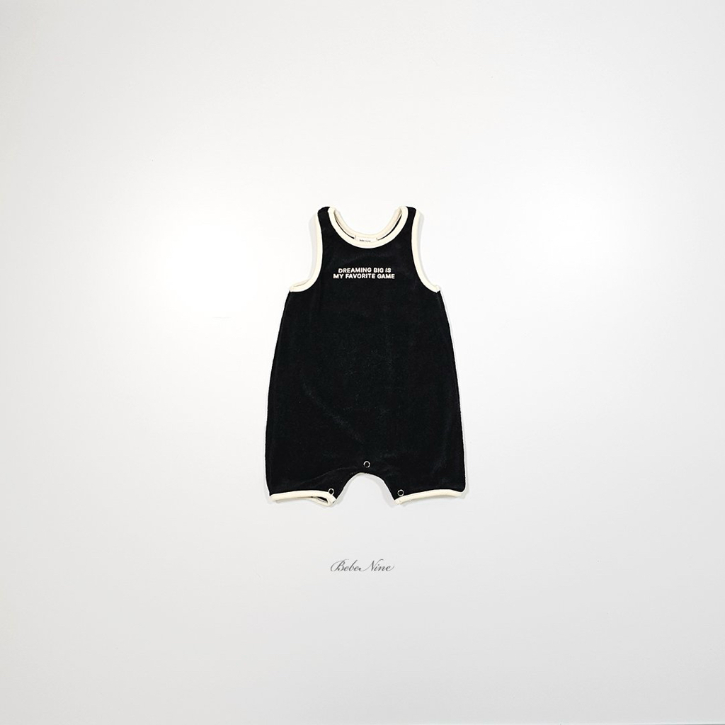 ☀️預訂 韓國直送☀️🇰🇷Bebenine四色字母印花毛巾布滾邊背心連身服