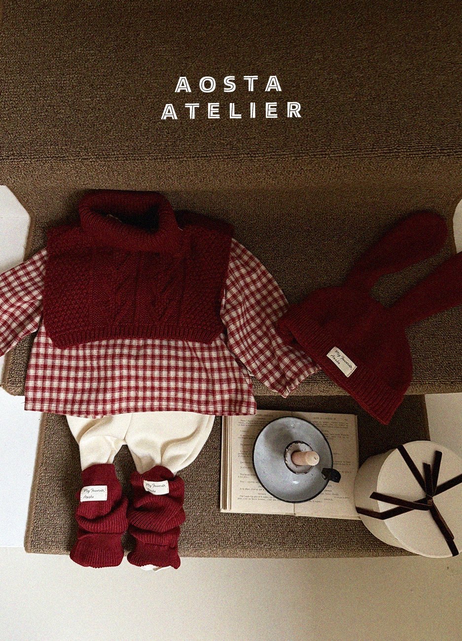 Aosta | Check shirt (Red XL90-100)