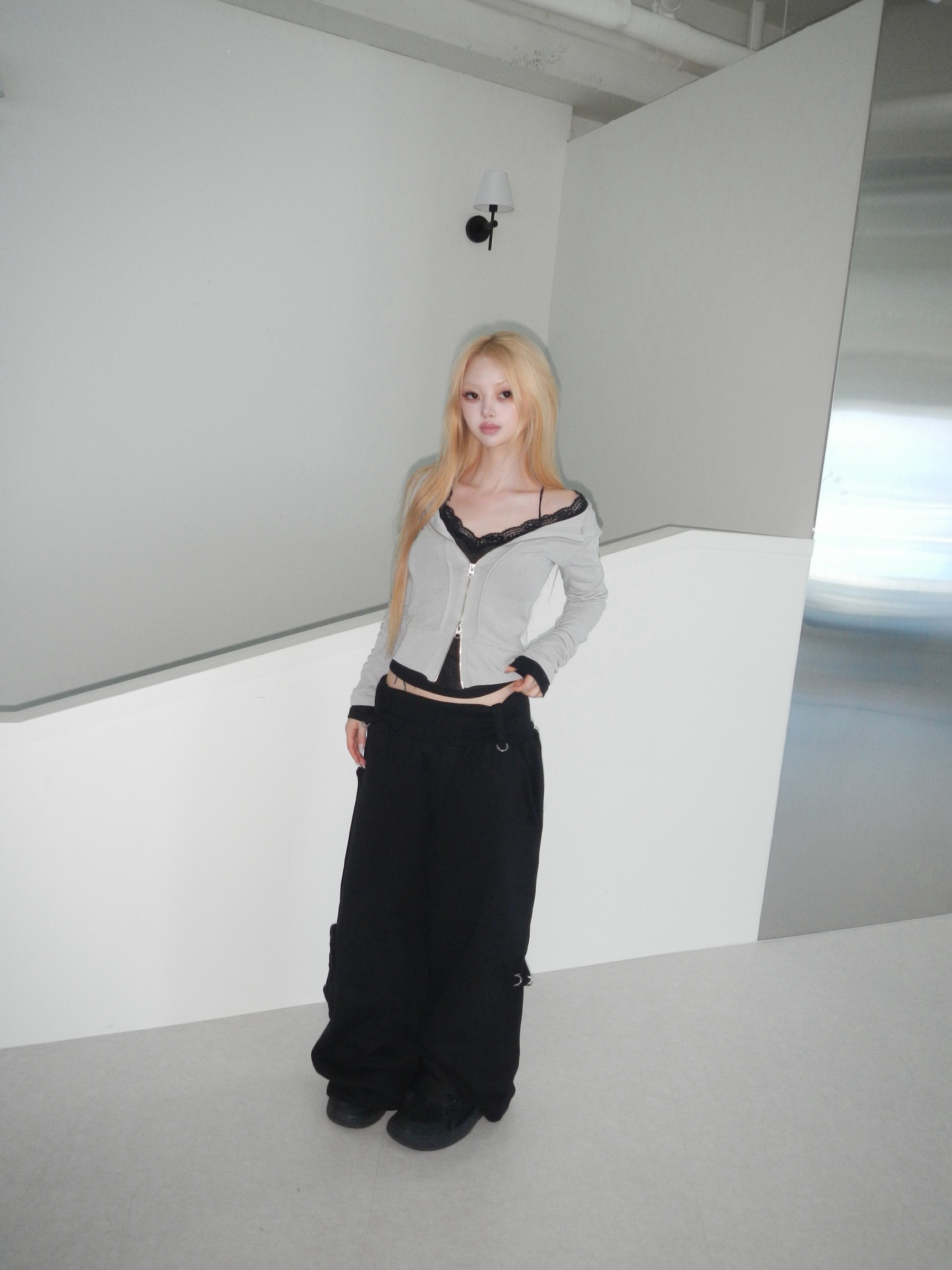 2-Way Zip Cropped Hoodie