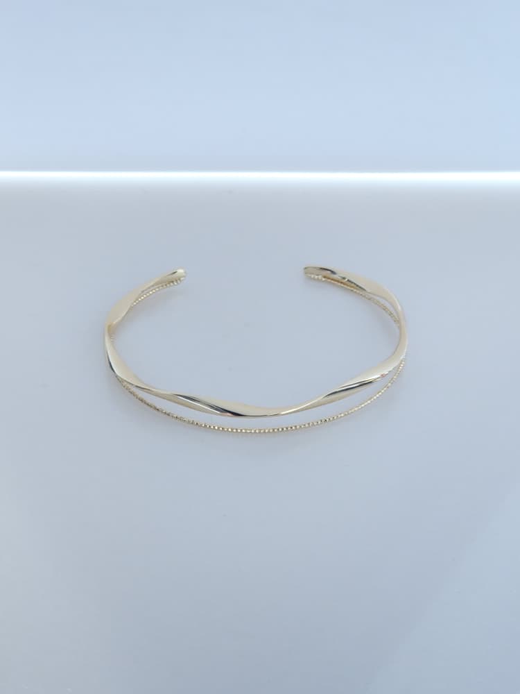 Layered Twisted Cuff Bracelet