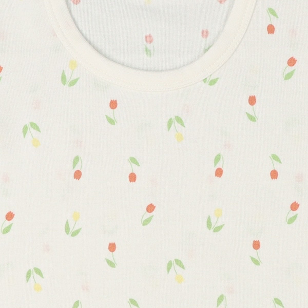 🇯🇵預訂 日本直送🇯🇵格紋鬱金香滿印短袖包屁衣三件套