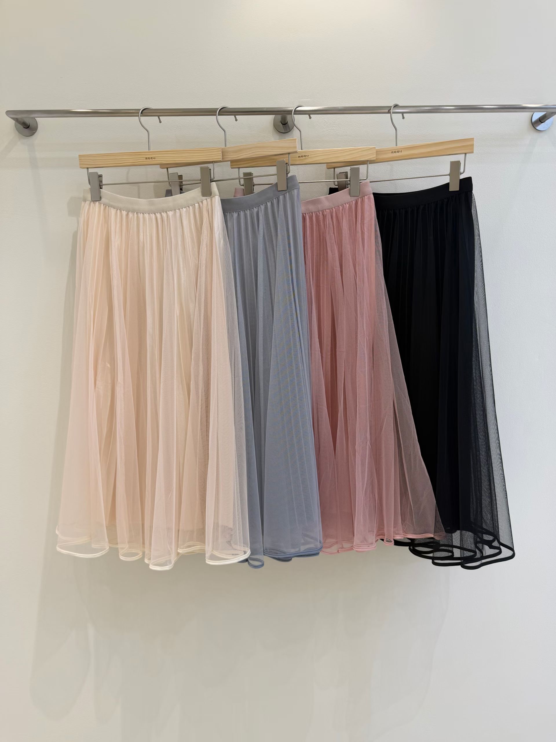 CT16 浪漫雙面網紗百摺長裙