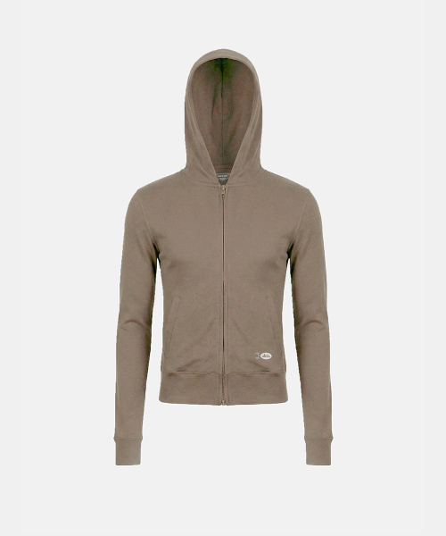 BS Cotton Jersey Zip-Up Hoodie - Tobacco