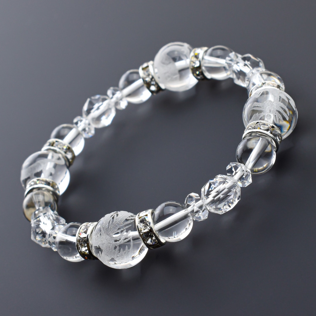 【日本白崎八幡宮】【淨化身心，舒緩壓力，招財納福風水四神獸水晶雕刻手鍊】 