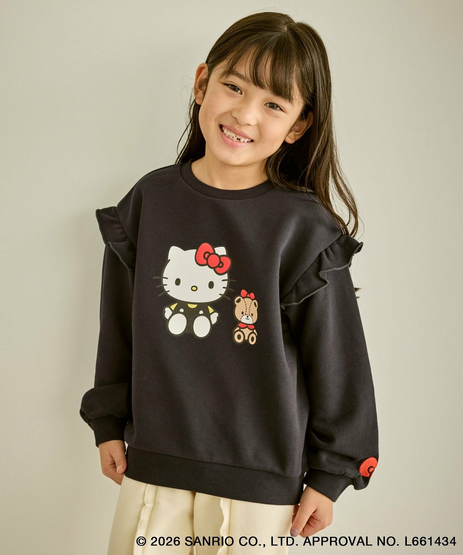 🆕【⭐訂購⭐】🇯🇵日本直送 🌀ROPE' PICNIC x #Kitty 荷葉邊肩飾 印花刺繡 抓絨上衣［2款選］ 🌀 [ELBA-0092]