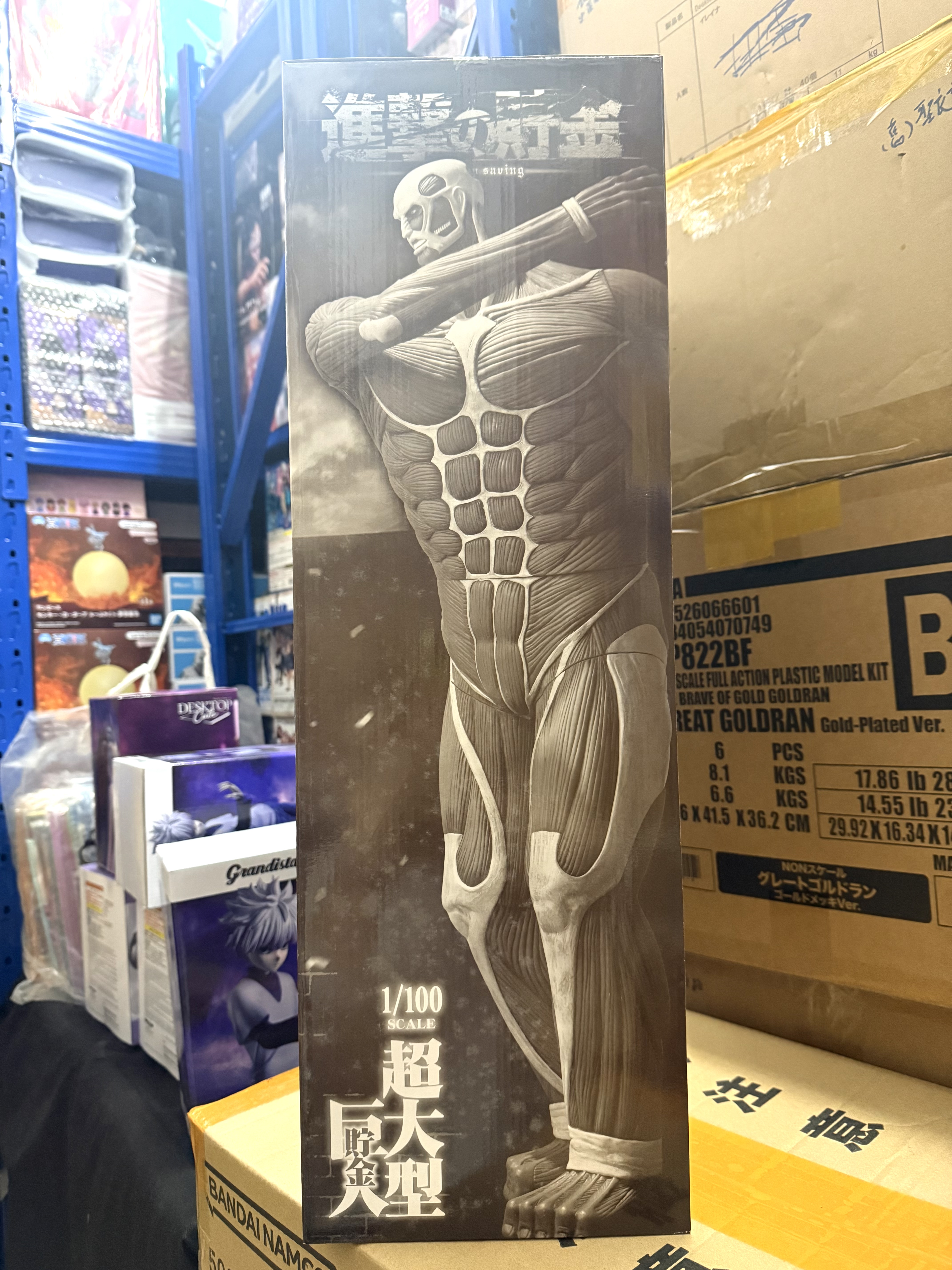 《魂商店限定》超大型巨人 存錢筒 Figure 進擊的巨人 高約60cm