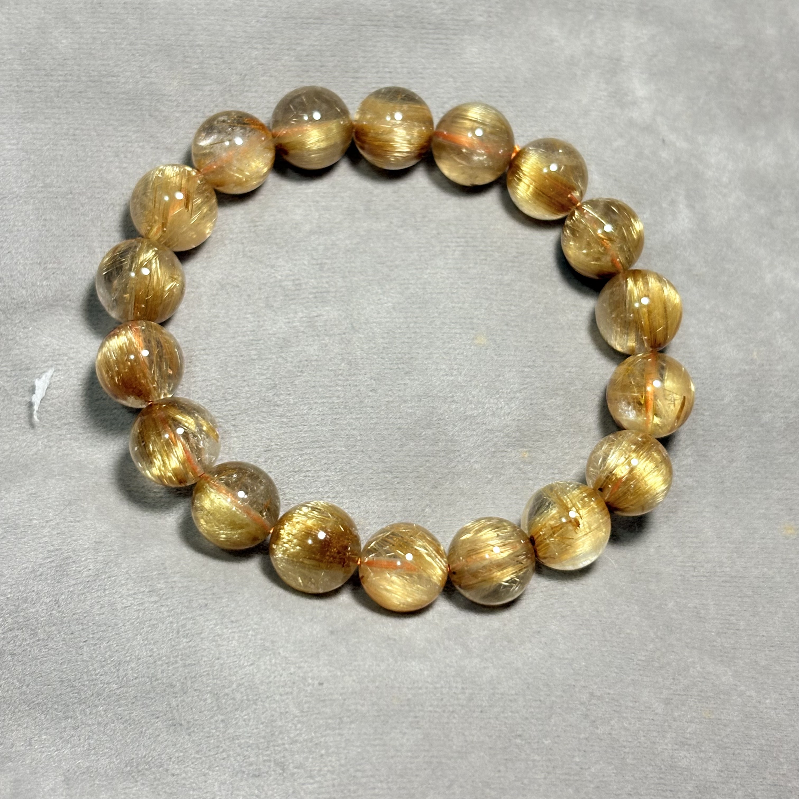 10.5mm金鈦晶晶石手串No.A5507