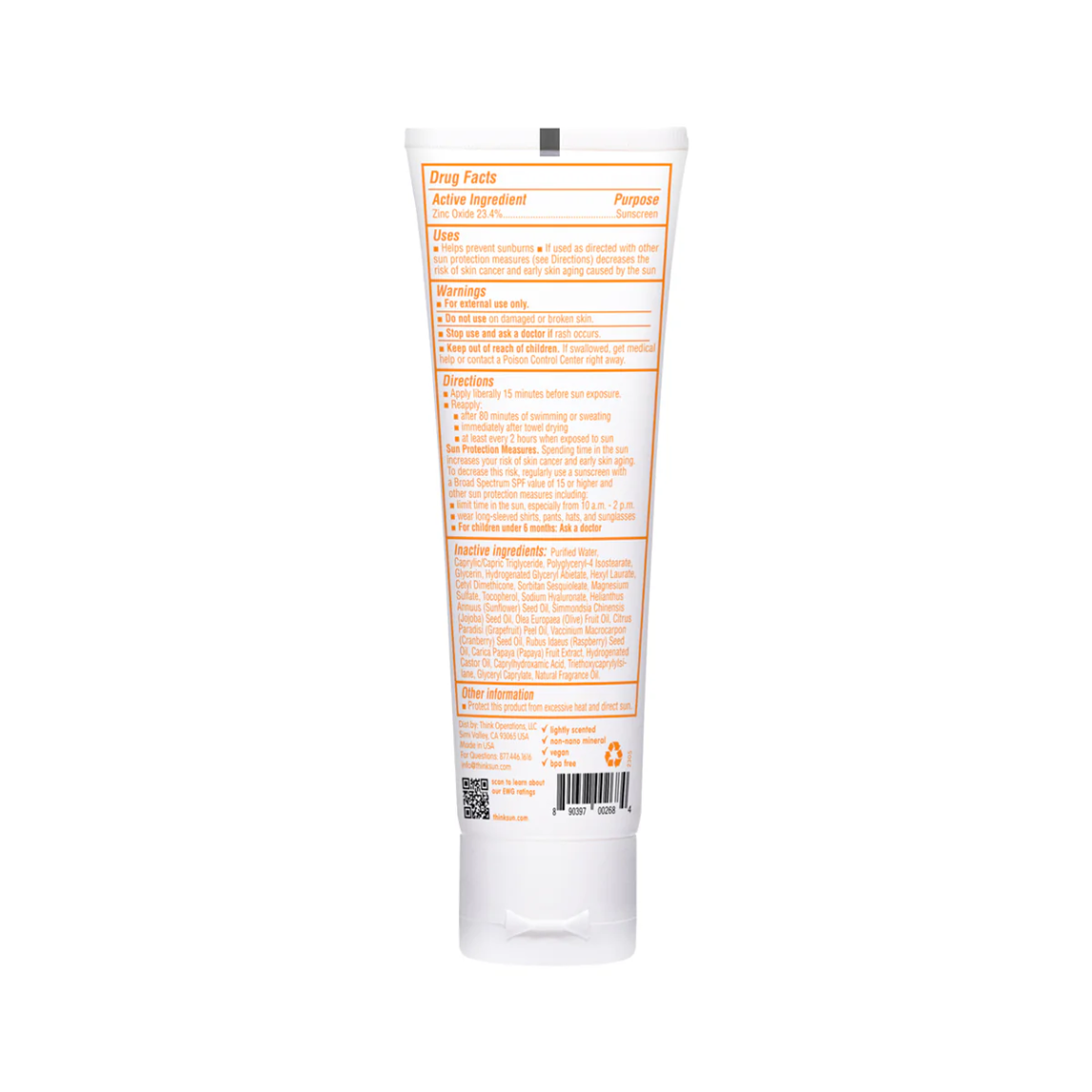 原裝香港行貨 thinksun Thinkbaby Safe Sunscreen SPF 50+ 6oz (177ml) 家庭裝 – 安全幼兒礦物物理防曬霜 防水防汗 無化學成分 適合嬰兒及全家使用 美國製造