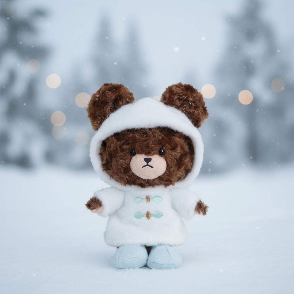 The Bears' School - 軟綿綿公仔 (白色毛毛外套款)