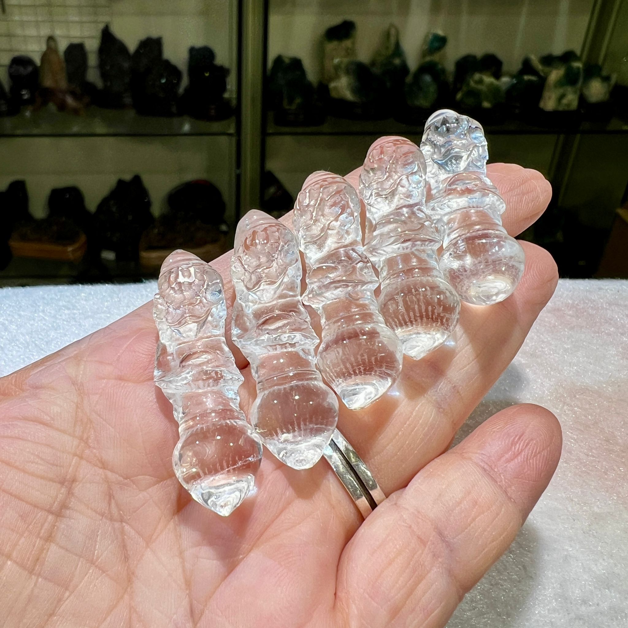 白水晶雕刻文昌筆 #CA0058