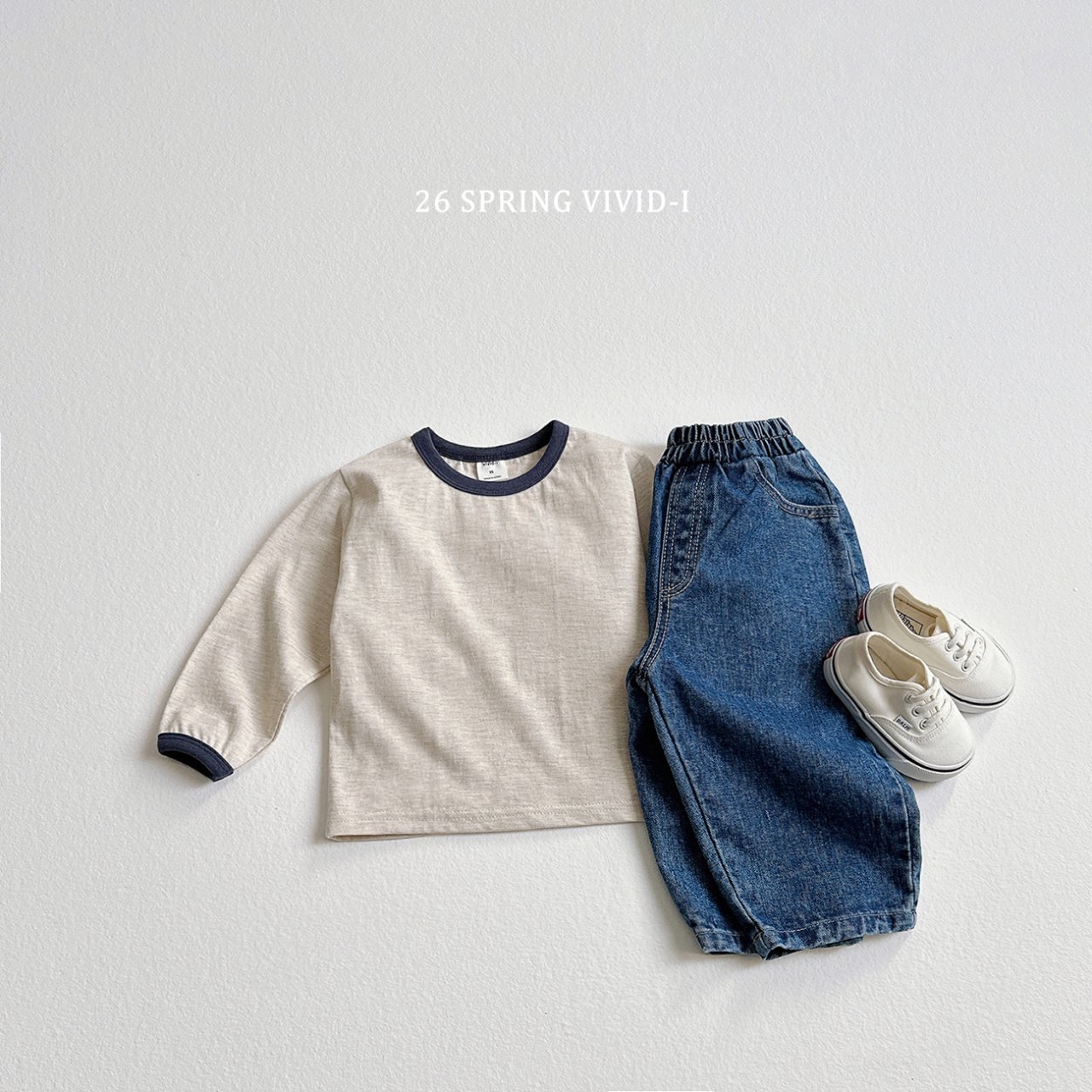 🌸預訂 韓國直送🌸🇰🇷VIVIDI三色撞色領寬鬆長袖上衣