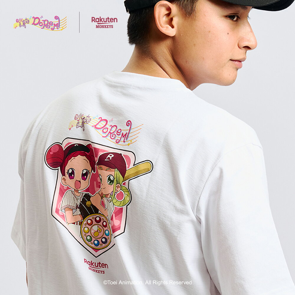 《Pre-Order》短T-白｜小魔女DoReMi X 台灣樂天桃猿商品 (26D27-P)