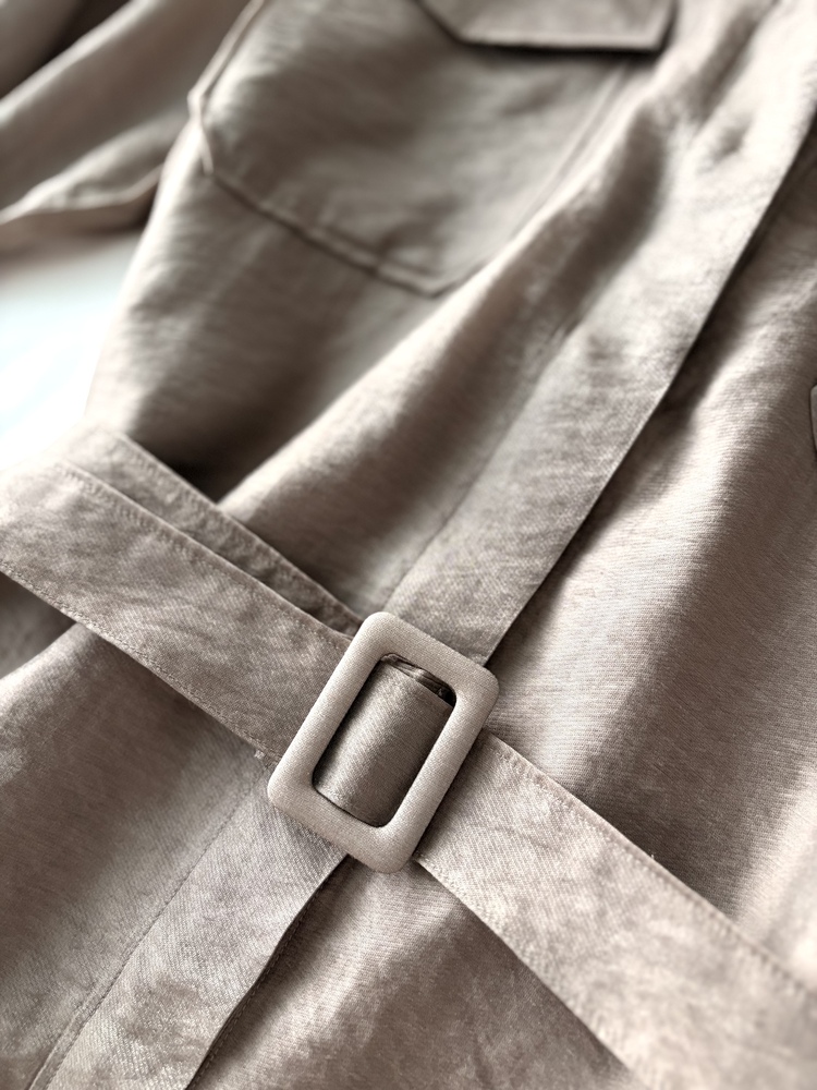 Feminine Belted Pocket Blouse (Pink)