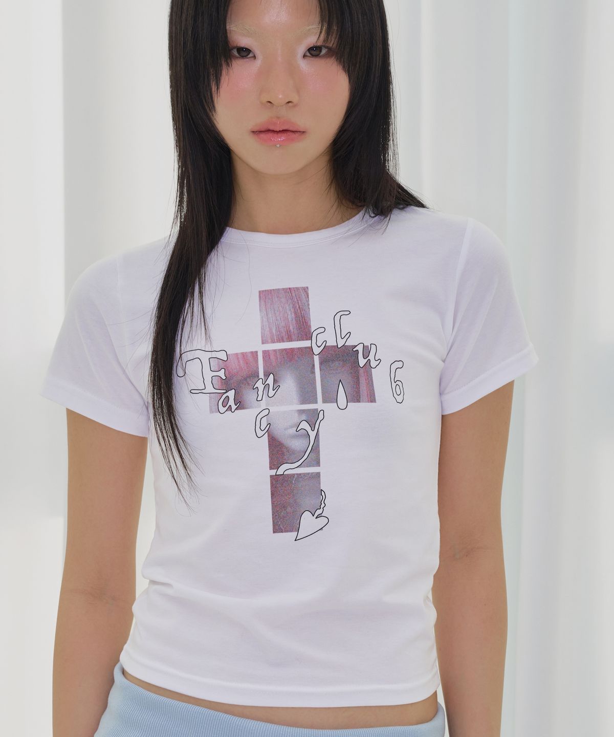🇰🇷訂購｜FANCY CLUB 26SS｜Cross Kira Tee 3色 
