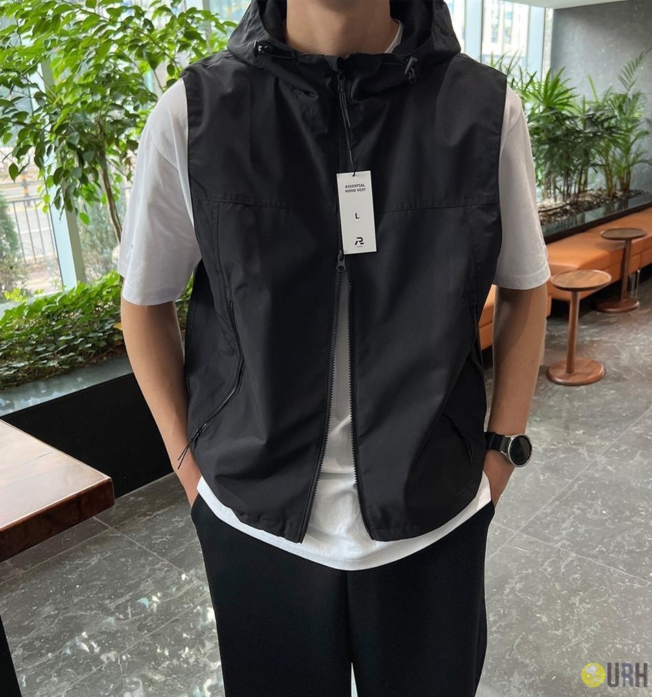 【100%保證韓國直送】韓系 Essential 多功能連帽防風背心外套 🧥 [3 color] RG114953