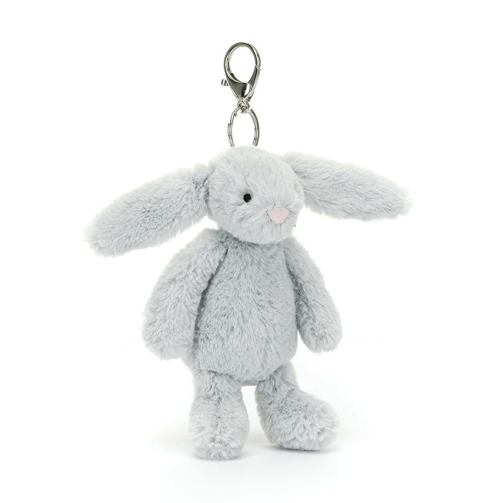 JELLYCAT Bashful Silver Bunny Bag Charm 煙灰藍色兔兔鎖匙扣 (新版)