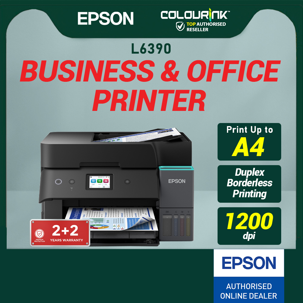 Epson EcoTank L6390 A4 Wifi Duplex All in One Print Scan Copy Fax Refill Ink Tank Printer with ADF Scanner