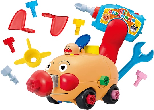 Anpanman麵包超人DIY螺絲車組裝玩具 電動螺絲刀工程車 兒童動手拼裝學習玩具