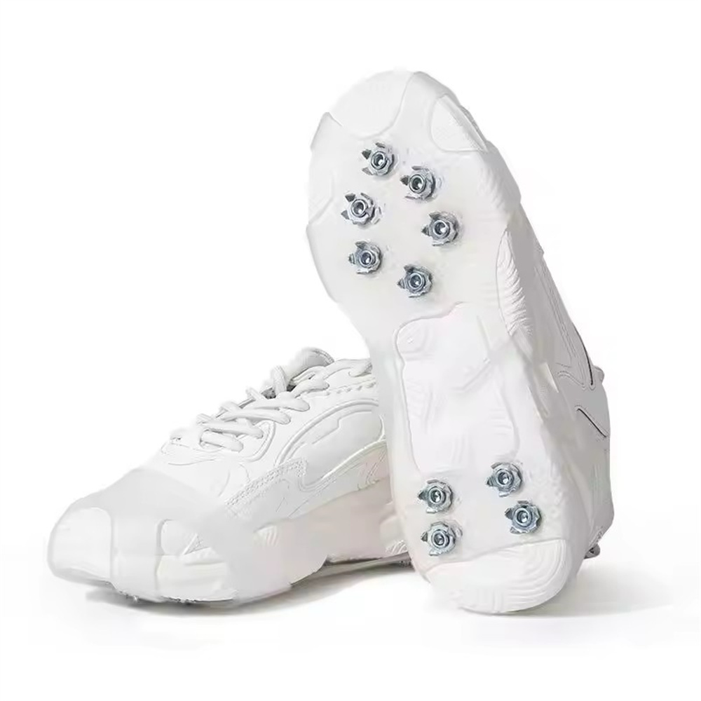 雪地鞋套 防滑耐磨 攀冰雪地 防摔防凍 10齒冰爪鞋套 S碼 [平行進口] HK2710