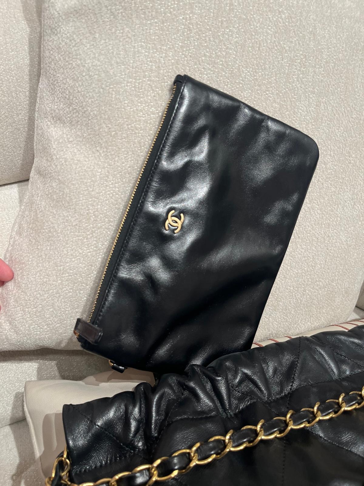 Chanel 22 medium As3261 calfskin 黑色牛皮金鏈 100%Authentic, 98%new ✅專門店收據✅晶片✅Dust bag✅Box