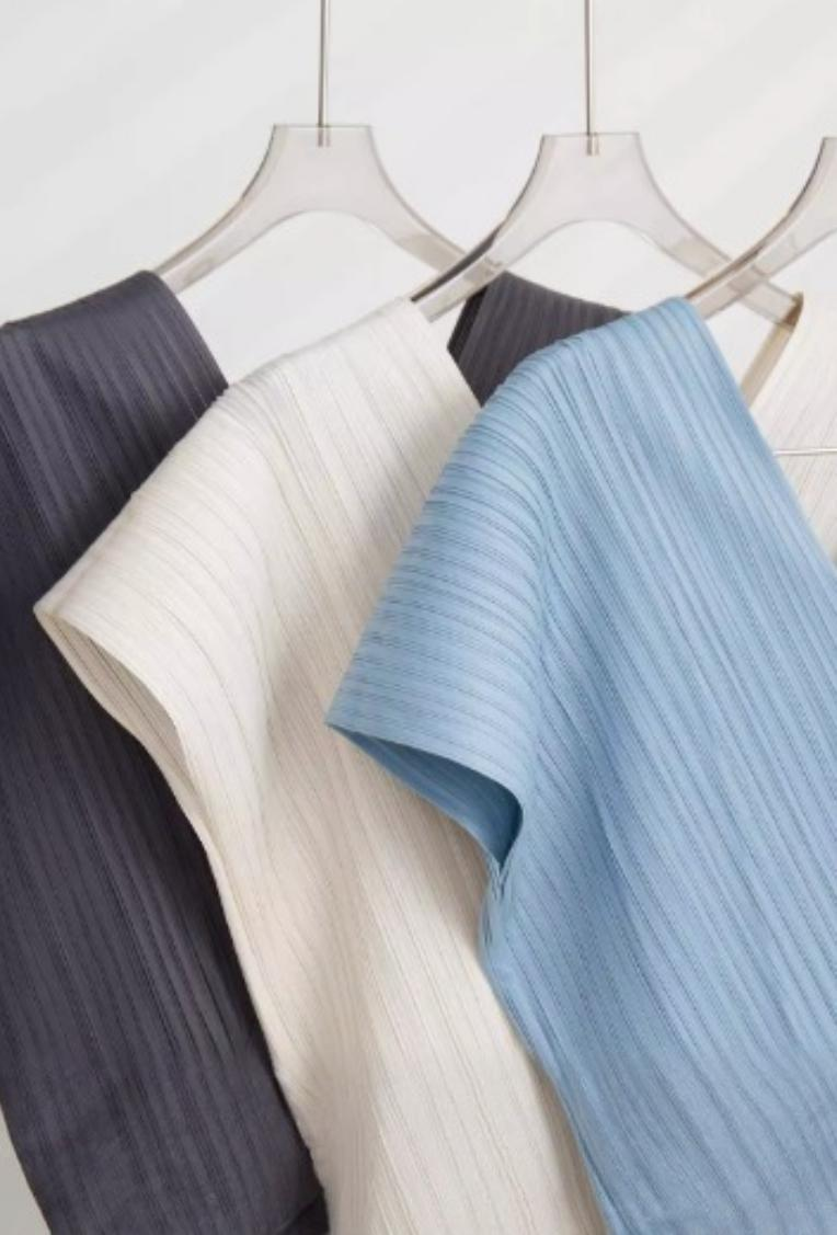 Wide V Pleated Blouse