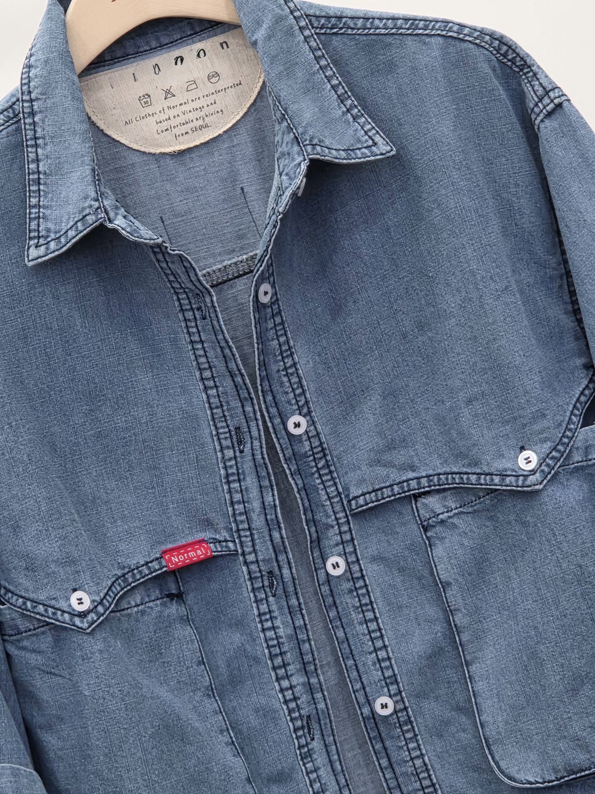 NO OX 立體袋口薄牛外套