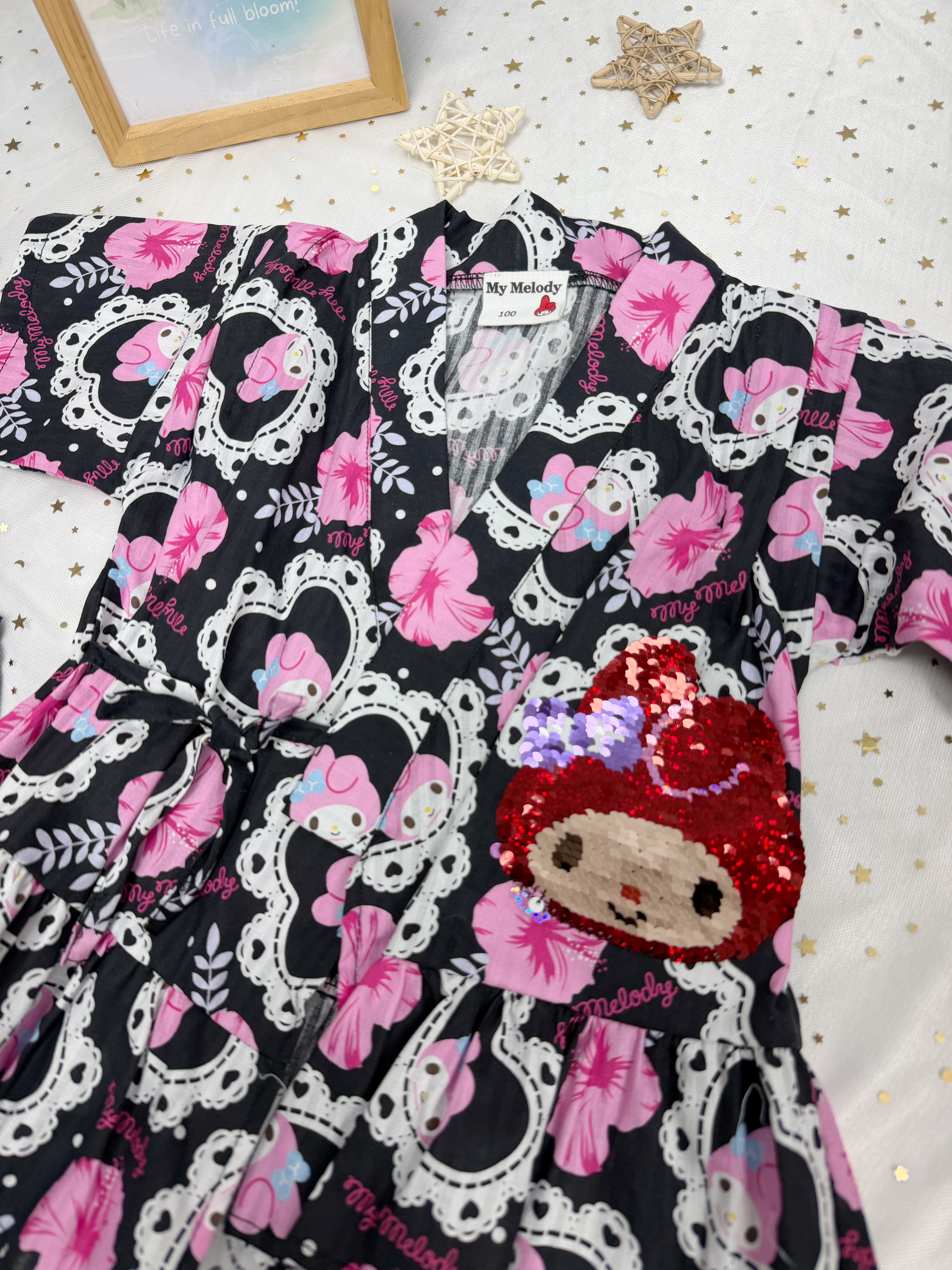 ▫️現貨▫️Sanrio Kuromi Melody魔法閃片浴衣