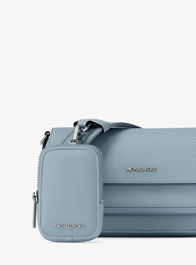 Michael Kors  Jet Set Travel Small Pebbled Leather Crossbody Bag With Pouch