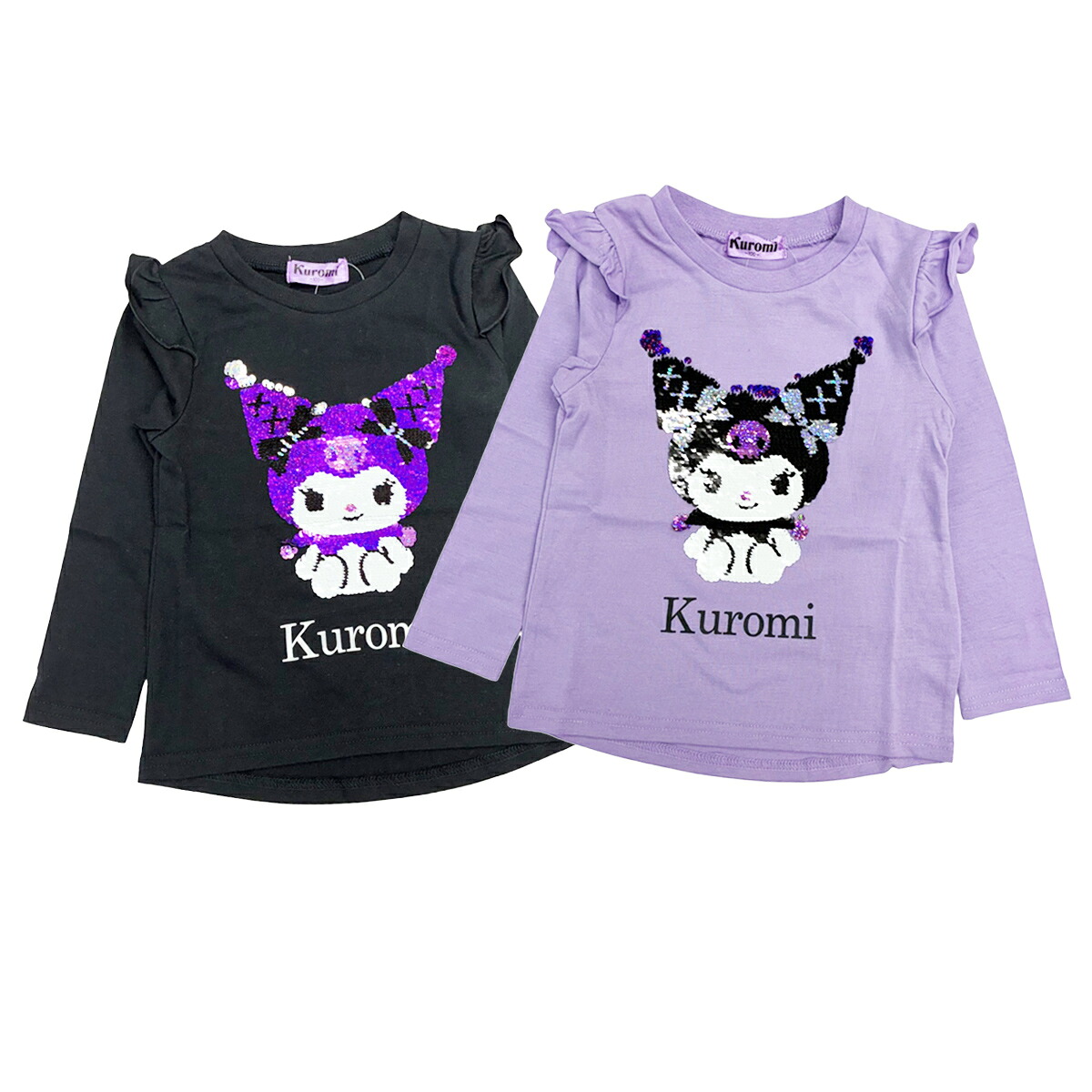 🆕【⭐訂購⭐】 🇯🇵日本直送 🌀#Sanrio 荷葉邊閃閃珠片長袖 tee［6款選］ 🌀[PLIA-0058] [261009]