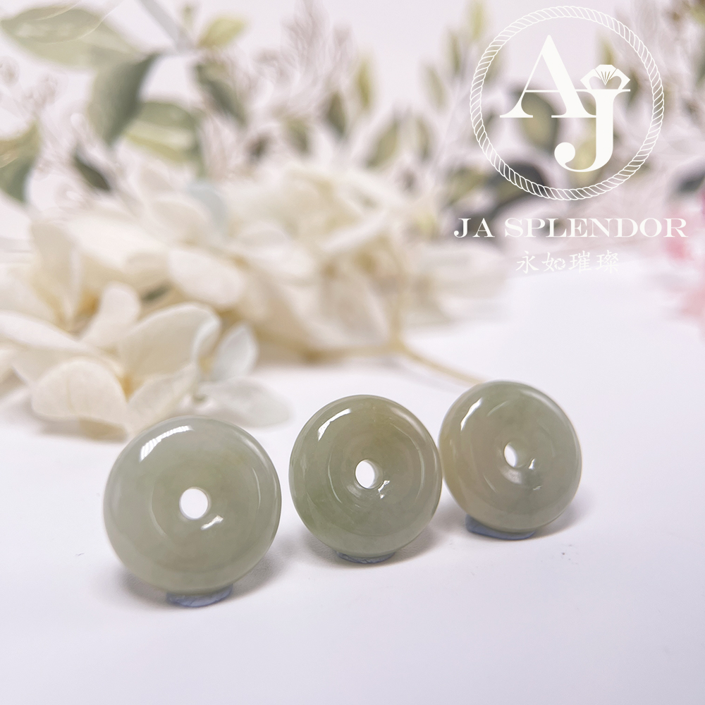 JN-481/484/495 天然翡翠A玉 冰潤秋香黃小平安扣