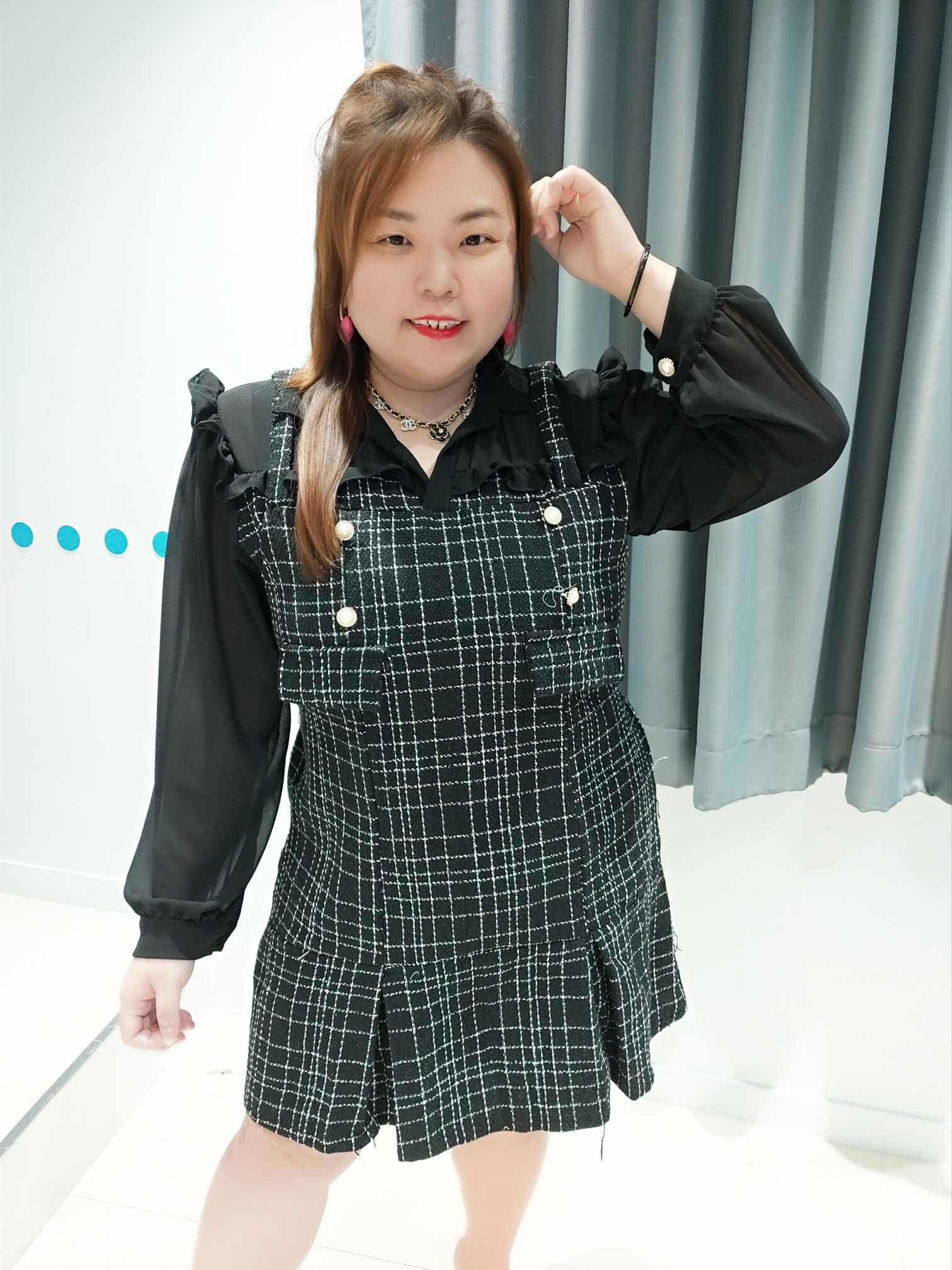 DSB09 法式复古设计小香风连身裙