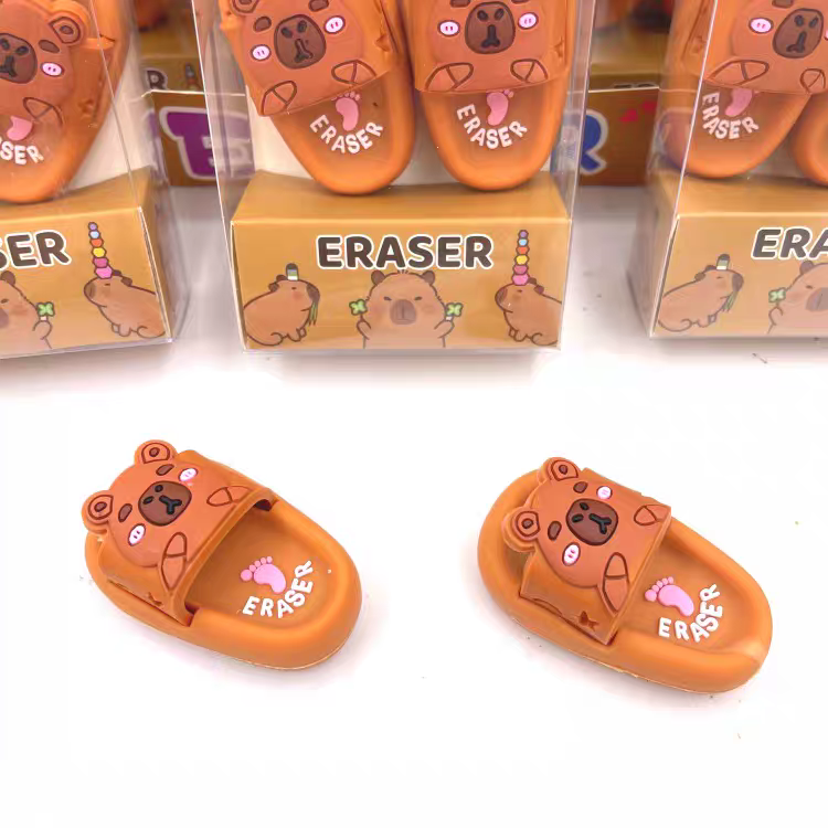 卡皮巴拉拖鞋橡皮擦