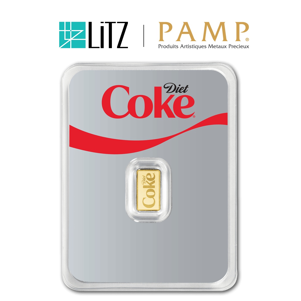  [1 gram] LITZ PAMP x Diet Coke Limited Edition Gold Bar (999.9) PG086