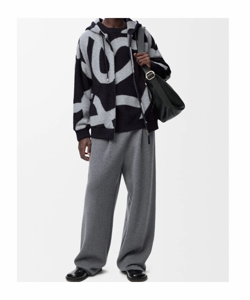 Loewe 男士 羊毛棉混纺拉链连帽衫4XL XS S M L XL XXL码