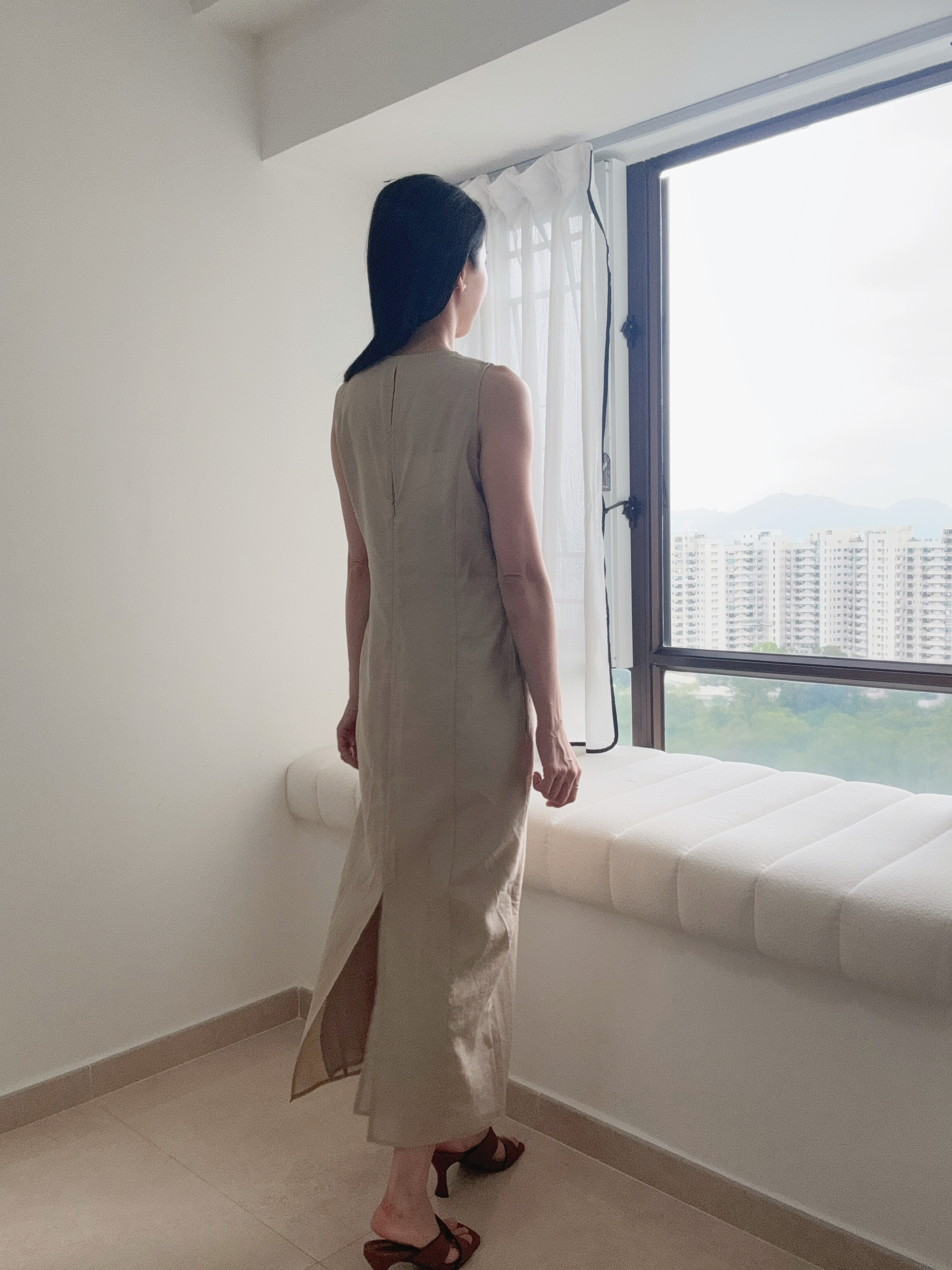 Elegant one piece long dress (with inner dress)