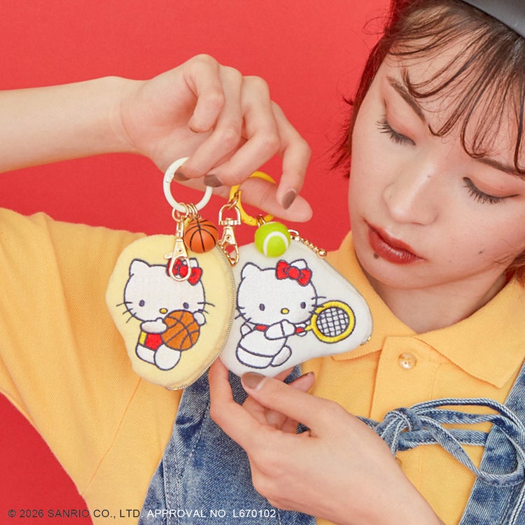日本預訂📍日本Hello Kitty x Accommode可愛系列 - 運動圖案連扣袋仔 25/6日本開售